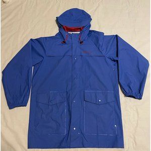*SOLD* Vintage Style Vented Columbia Rain Jacket Blue Coat - Mens S/M